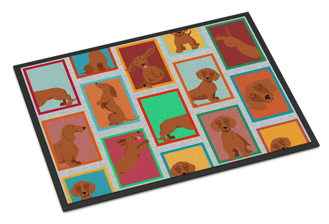 Lots of Red Dachshund Doormat