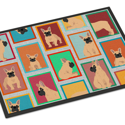 Lots of Fawn French Bulldog Doormat
