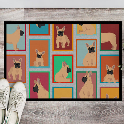 Lots of Fawn French Bulldog Doormat
