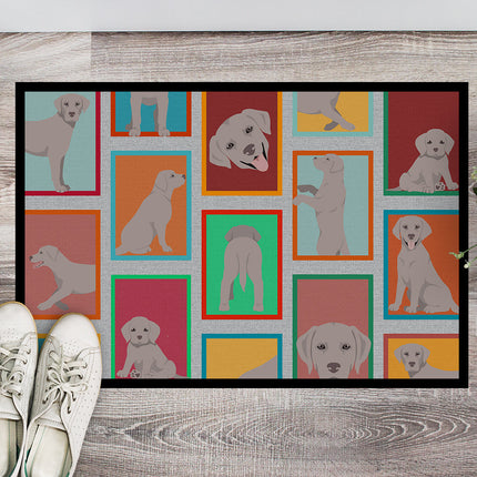 Lots of Grey Labrador Retriever Doormat