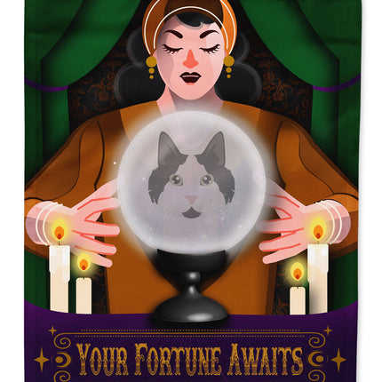 Cymric Cat Halloween Garden Flag