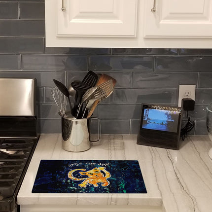 Space Cat Det Cat Glass Cutting Board