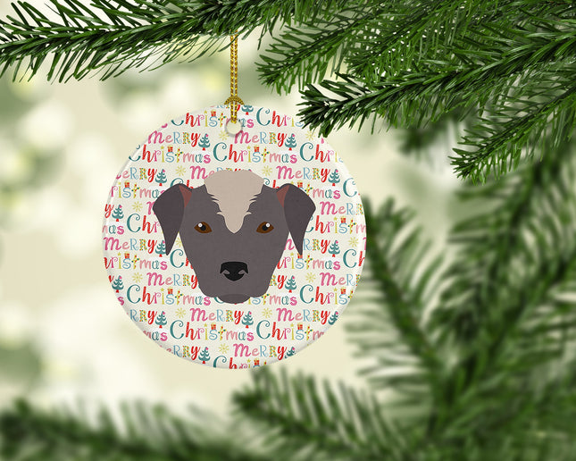 Ecuadorian Hairless Dog Merry Christmas Ceramic Ornament