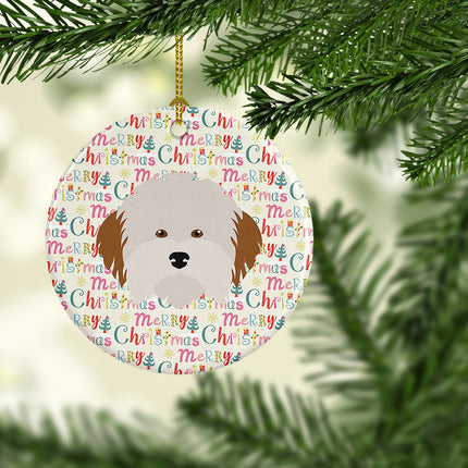 Havanese Dog Merry Christmas Ceramic Ornament