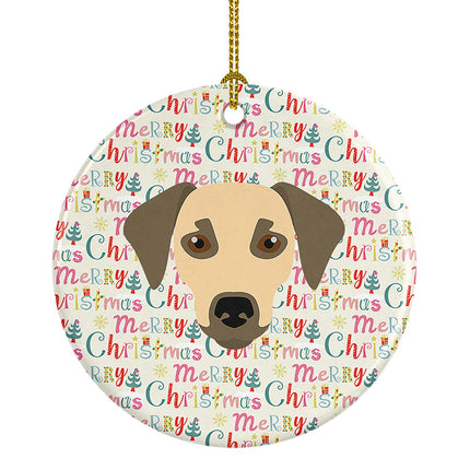 Sato Dog Merry Christmas Ceramic Ornament