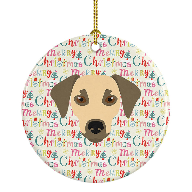 Sato Dog Merry Christmas Ceramic Ornament