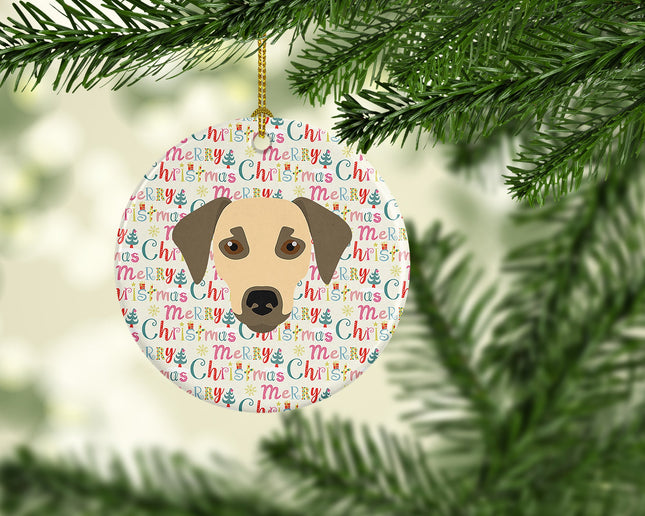Sato Dog Merry Christmas Ceramic Ornament