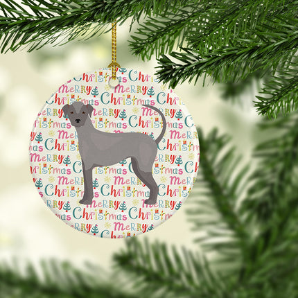 Ecuadorian Hairless Dog Merry Christmas Ceramic Ornament