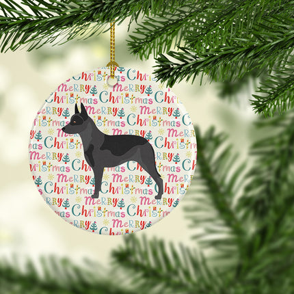 Australian Cattle Dog Merry Christmas Ceramic Ornament