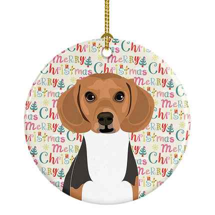 Beagle Tricolor #1 Christmas Ceramic Ornament
