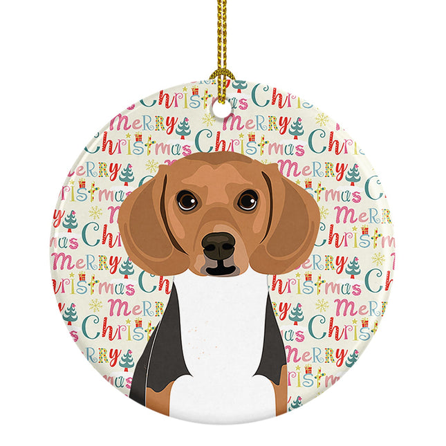 Beagle Tricolor #1 Christmas Ceramic Ornament