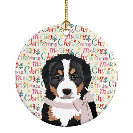 Bernese Mountain Dog Puppy #1 Christmas Ceramic Ornament
