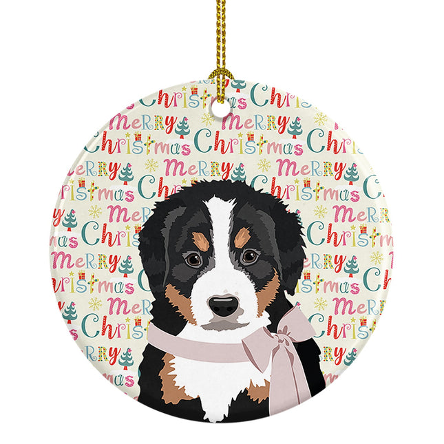 Bernese Mountain Dog Puppy #1 Christmas Ceramic Ornament