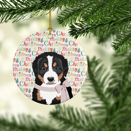 Bernese Mountain Dog Puppy #1 Christmas Ceramic Ornament
