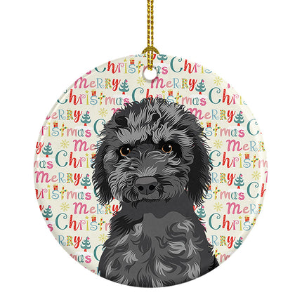 Doodle Black #2 Christmas Ceramic Ornament
