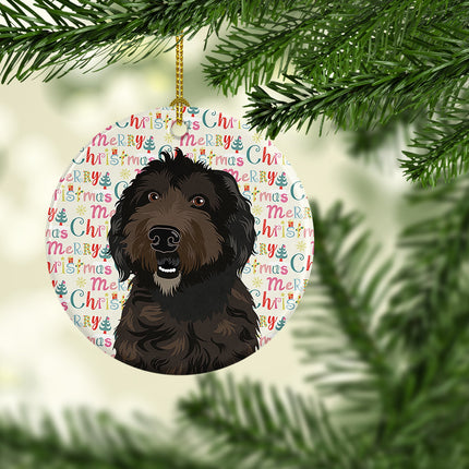 Doodle Chocolate #1 Christmas Ceramic Ornament