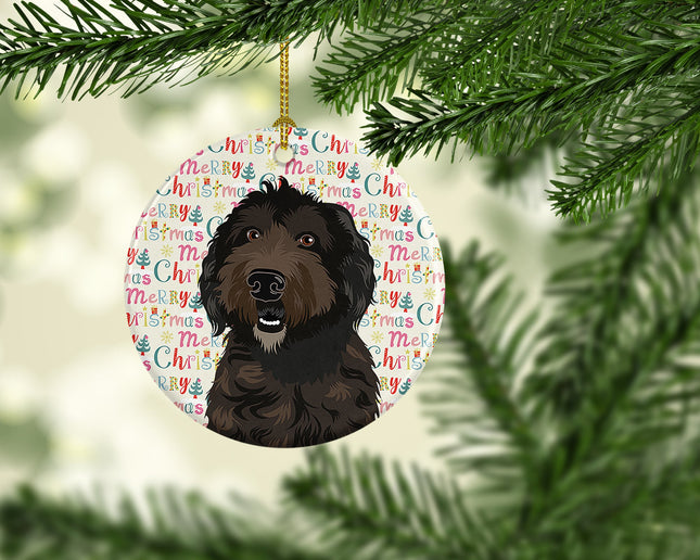 Doodle Chocolate #1 Christmas Ceramic Ornament