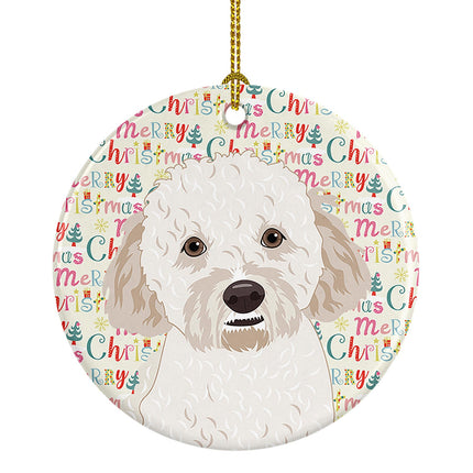 Doodle Cream #4 Christmas Ceramic Ornament