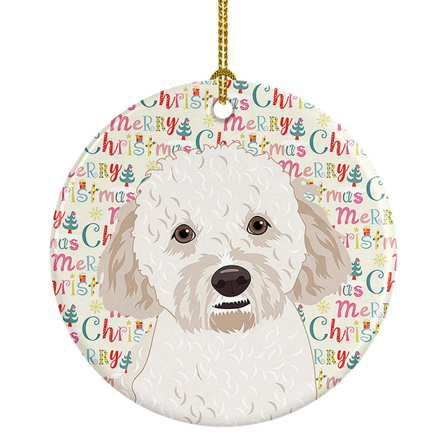 Doodle Cream #4 Christmas Ceramic Ornament