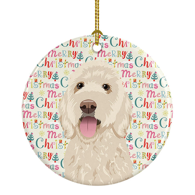 Doodle Cream #5 Christmas Ceramic Ornament