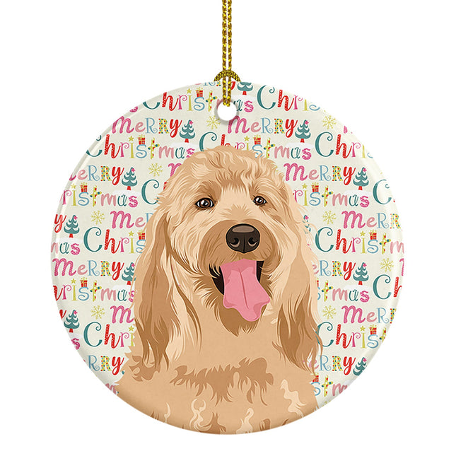 Doodle Fawn #3 Christmas Ceramic Ornament
