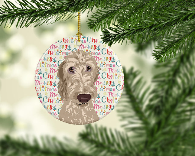 Doodle Fawn #4 Christmas Ceramic Ornament