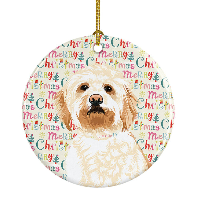 Doodle Red #2 Christmas Ceramic Ornament