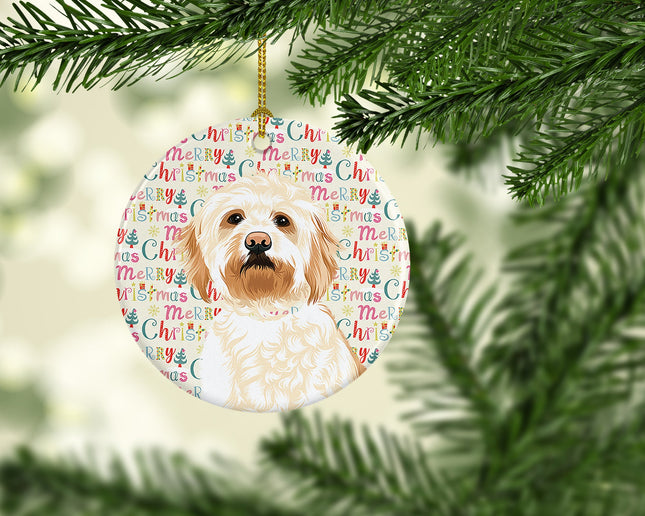 Doodle Red #2 Christmas Ceramic Ornament