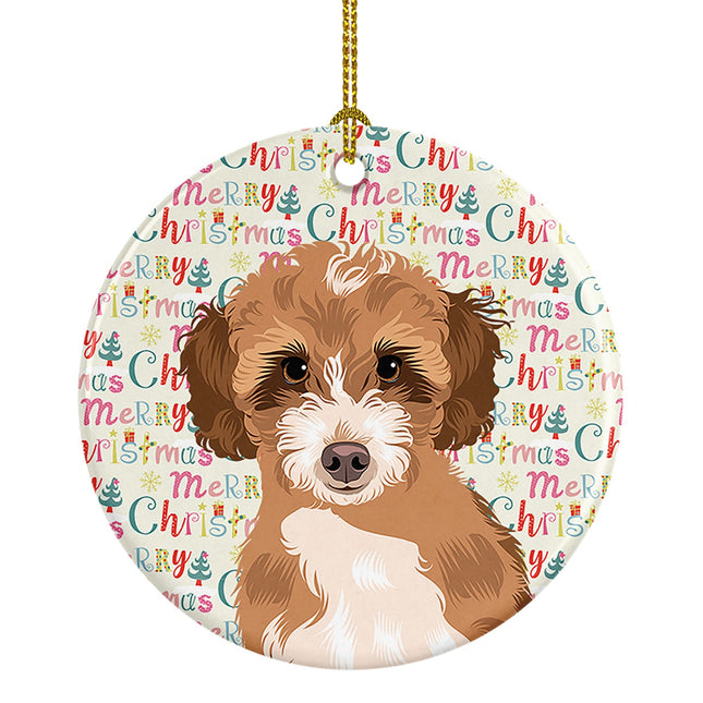 Doodle Tricolor #2 Christmas Ceramic Ornament