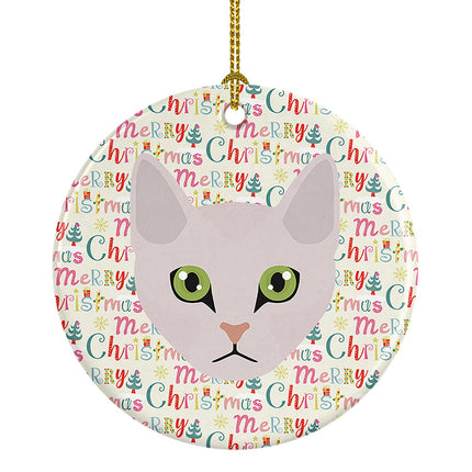 Burmilla Cat Christmas Ceramic Ornament