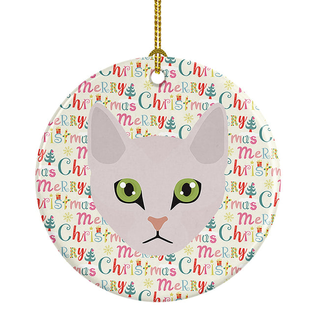 Burmilla Cat Christmas Ceramic Ornament
