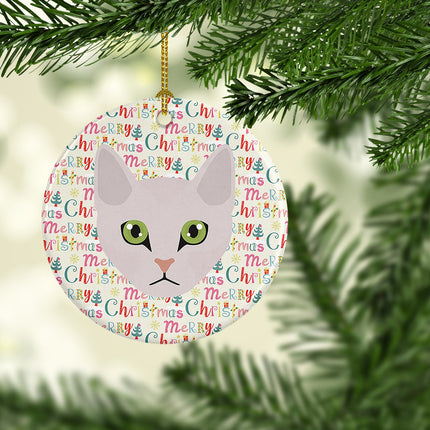 Burmilla Cat Christmas Ceramic Ornament