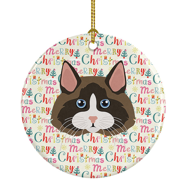 Ragdoll Cat Christmas Ceramic Ornament