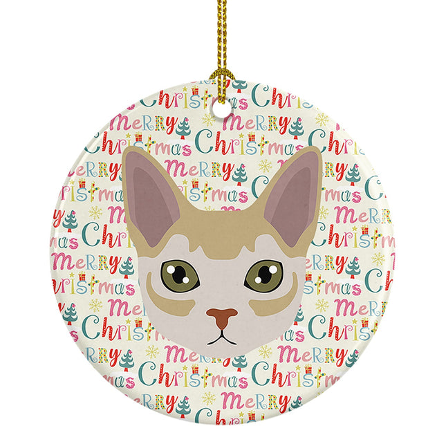 Singapura Cat Christmas Ceramic Ornament