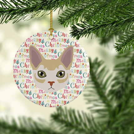 Singapura Cat Christmas Ceramic Ornament