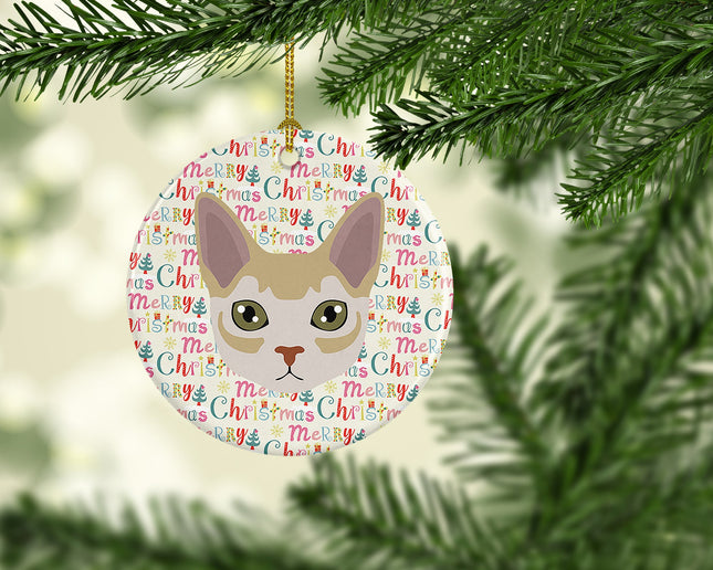 Singapura Cat Christmas Ceramic Ornament