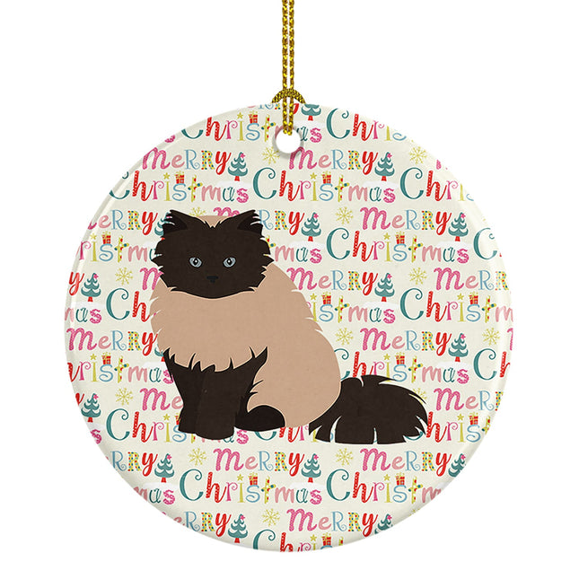 Colorpoint Persian Hymalayan #2 Cat Christmas Ceramic Ornament