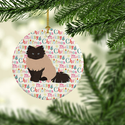 Colorpoint Persian Hymalayan #2 Cat Christmas Ceramic Ornament