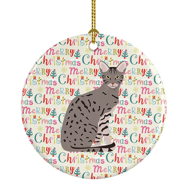 Ocicat Cat Christmas Ceramic Ornament
