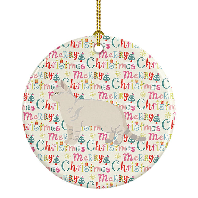 American Shorthair #2 Cat Christmas Ceramic Ornament