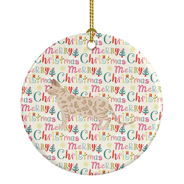 Bengal #1 Cat Christmas Ceramic Ornament