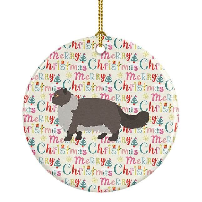 Persian Modern #2 Cat Christmas Ceramic Ornament