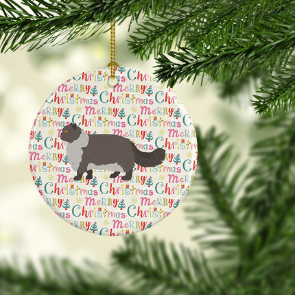 Persian Modern #2 Cat Christmas Ceramic Ornament