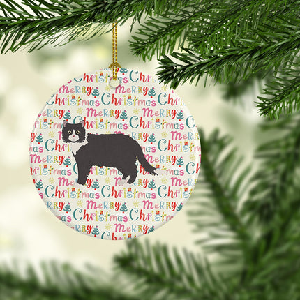Poodle Cat #1 Cat Christmas Ceramic Ornament