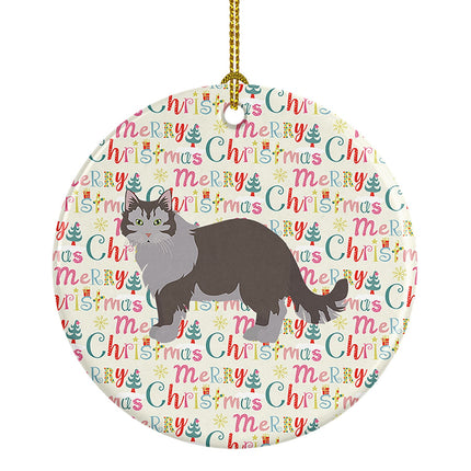 Siberian Forest #1 Cat Christmas Ceramic Ornament