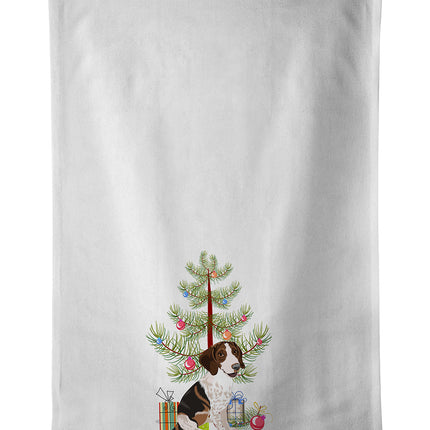 Beagle Tricolor Mottled Christmas Kitchen Towel Set of 2