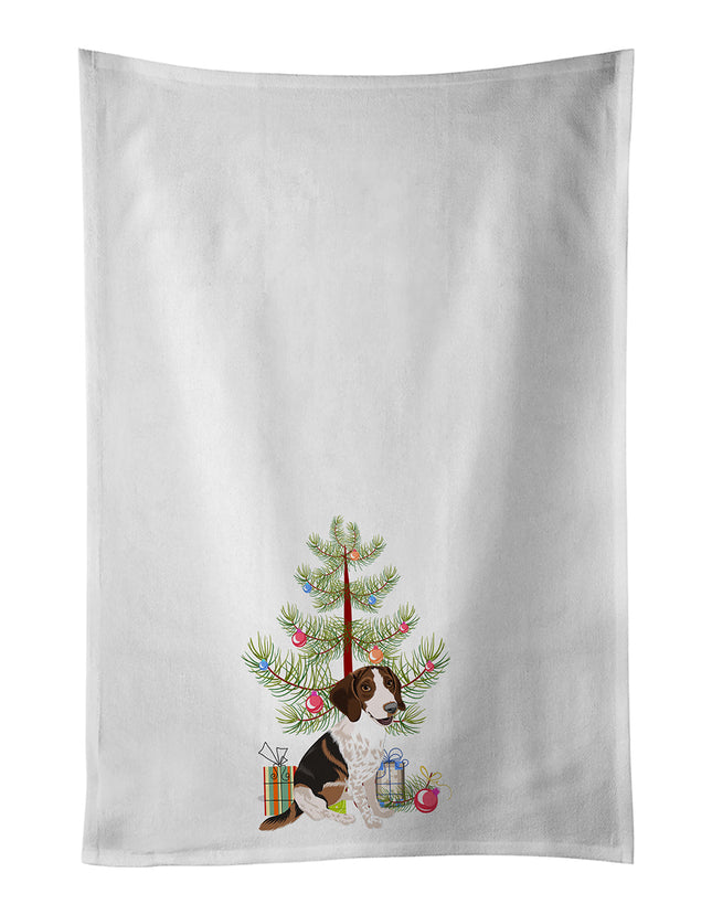 Beagle Tricolor Mottled Christmas Kitchen Towel Set of 2