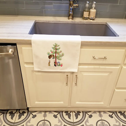 Beagle Tricolor Red Ticked #2 Christmas Kitchen Towel Set of 2