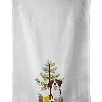 Beagle Tricolor Red Ticked #3 Christmas Kitchen Towel Set of 2