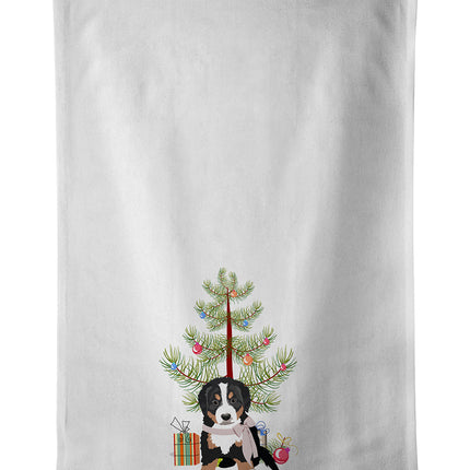 Bernese Mountain Dog Puppy #1 Christmas Kitchen Towel Set of 2